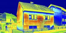 infrared camera view of house